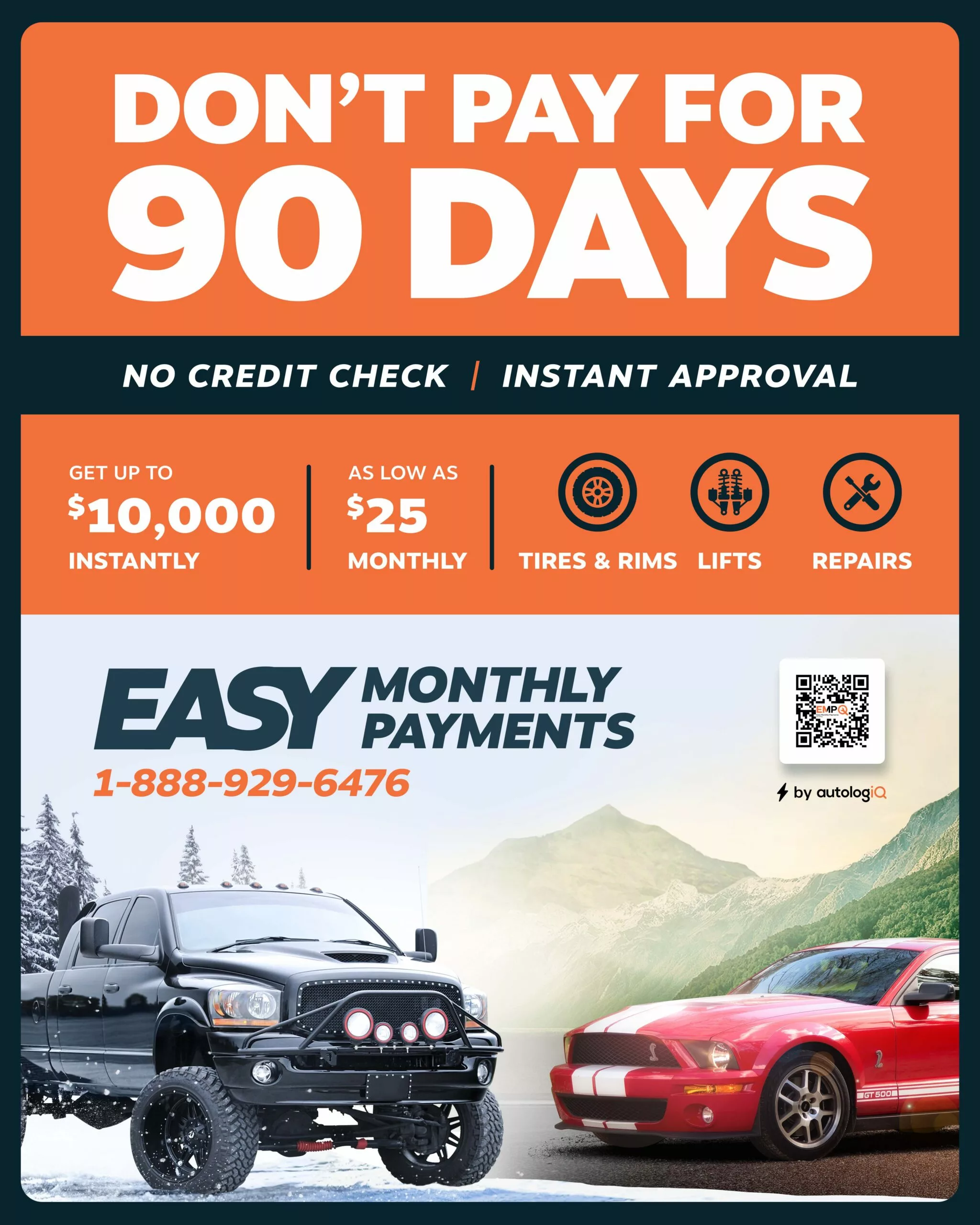 do not pay for 90 days Autologiq financing